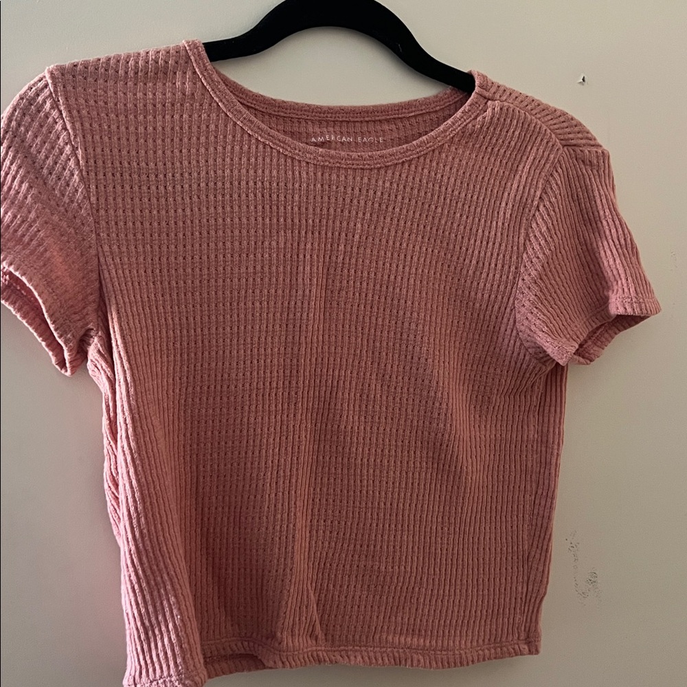American Eagle Outfitters Pink Knit Top